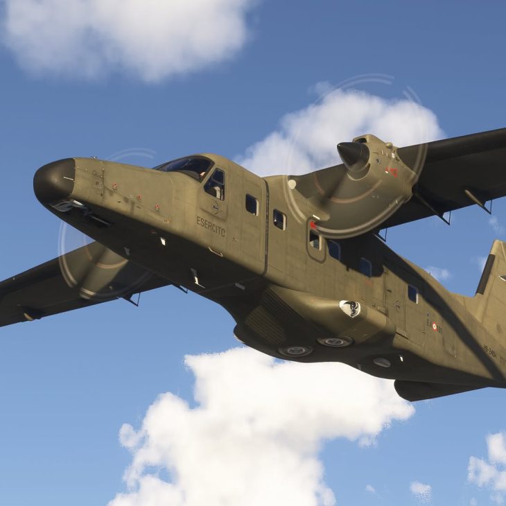 Dornier Do 228 da Carenado visto por baixo em voo