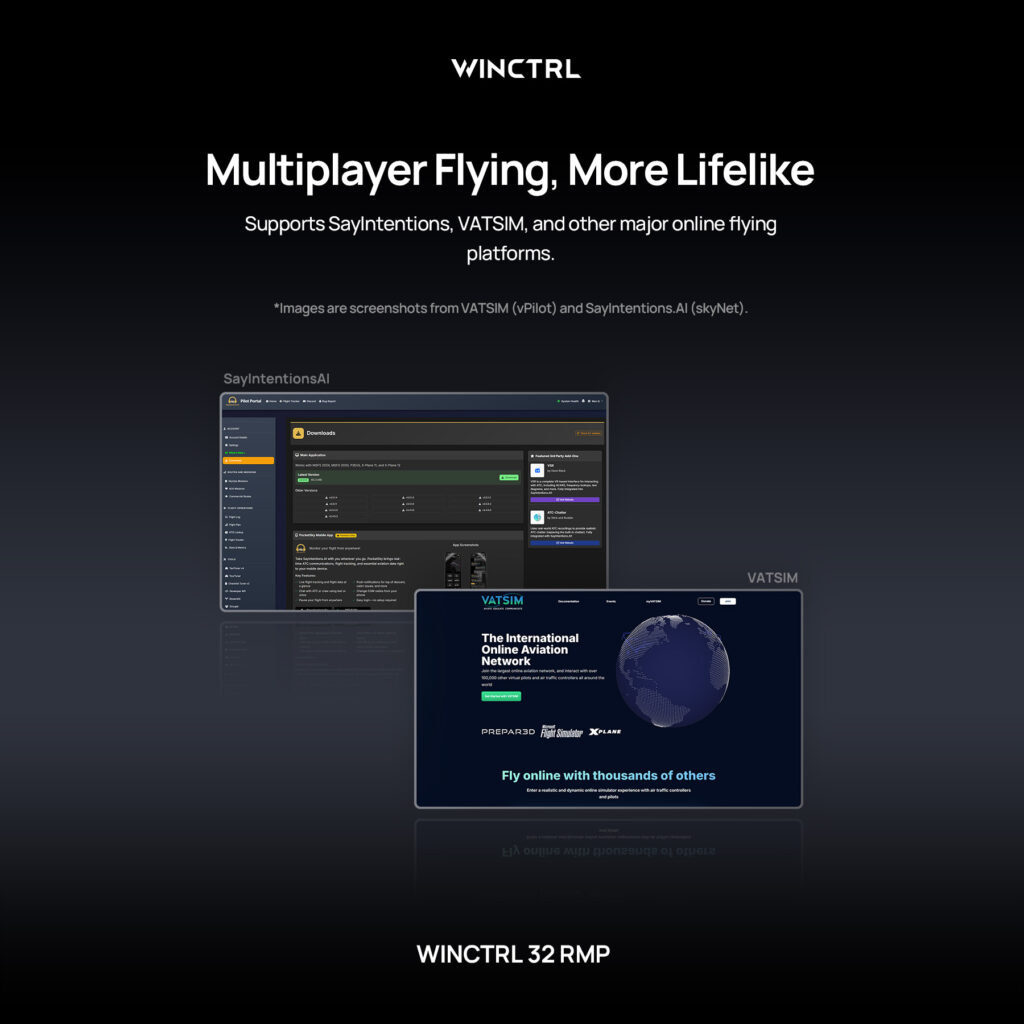 WINCTRL 32 RMP com integração para voo multiplayer