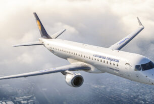 Embraer E190 da FlightSim Studio em voo no Microsoft Flight Simulator