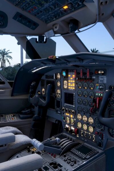 Contrail FA50 em voo no Microsoft Flight Simulator