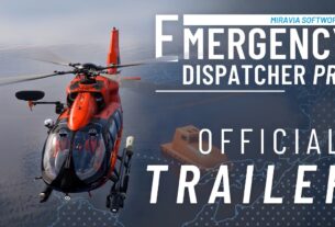 Helicóptero de resgate no trailer oficial do EmergencyDispatcherPro para Microsoft Flight Simulator 2024