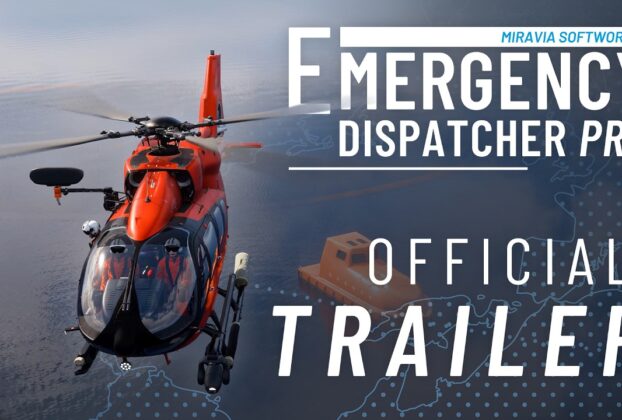 Helicóptero de resgate no trailer oficial do EmergencyDispatcherPro para Microsoft Flight Simulator 2024