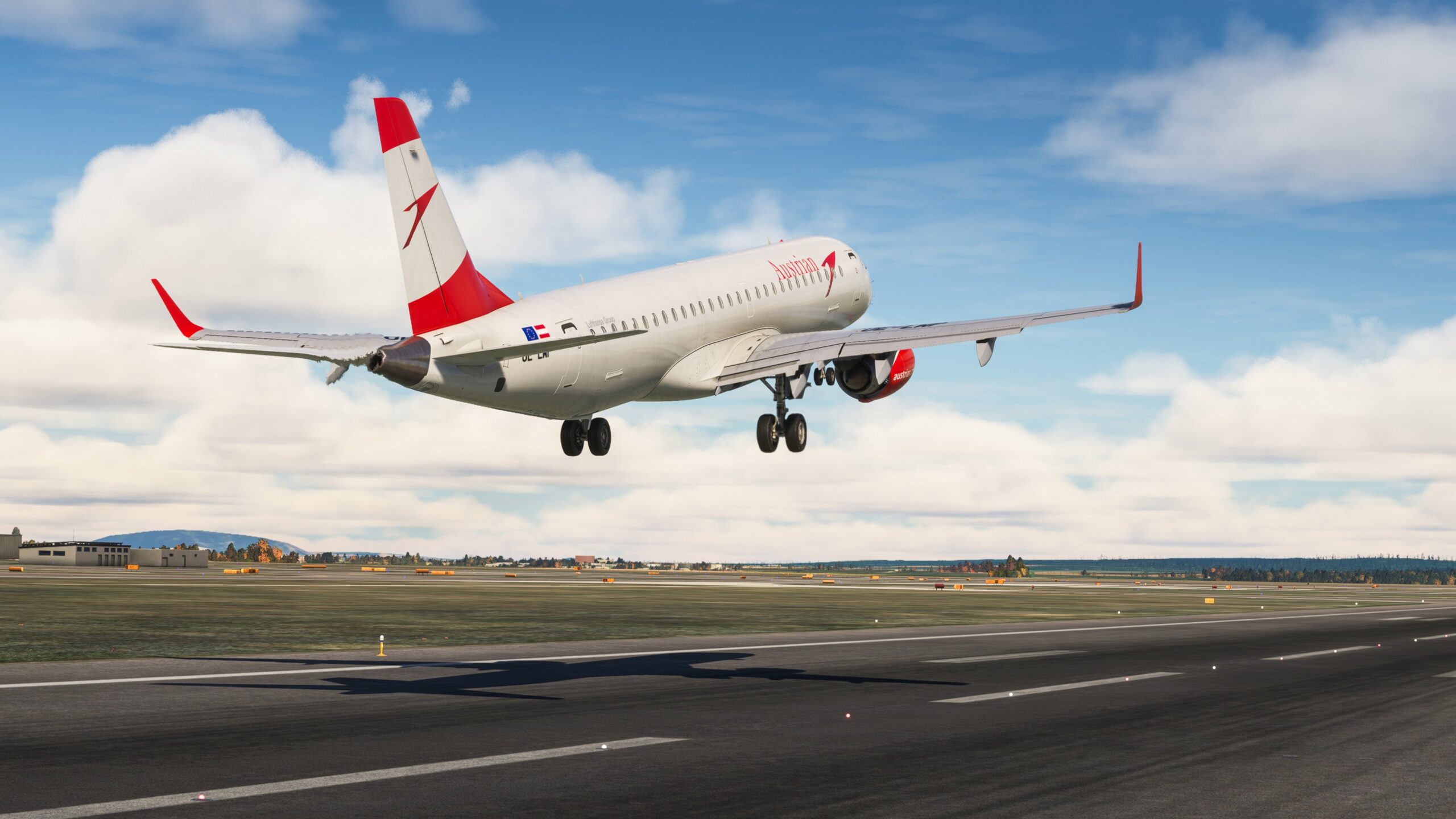 Embraer E195 da FlightSim Studio em aproximação no Microsoft Flight Simulator