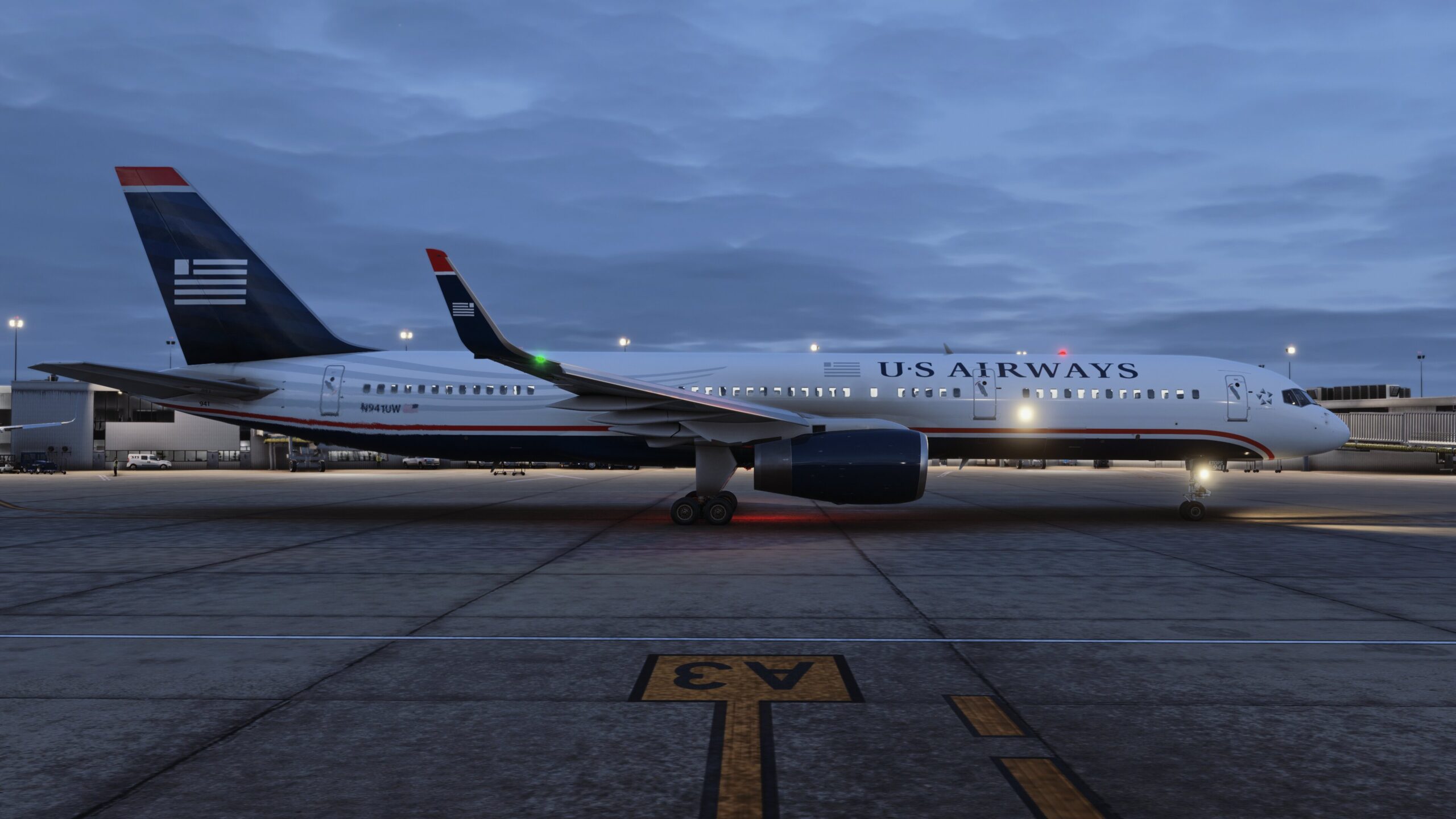 BlueBird 757-200 com pintura da US Airways em imagem oficial de divulgação