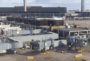 Multi-jetways no cenário Chicago O’Hare da iniBuilds para MSFS 2024