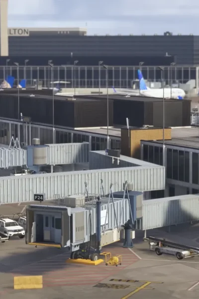Multi-jetways no cenário Chicago O’Hare da iniBuilds para MSFS 2024