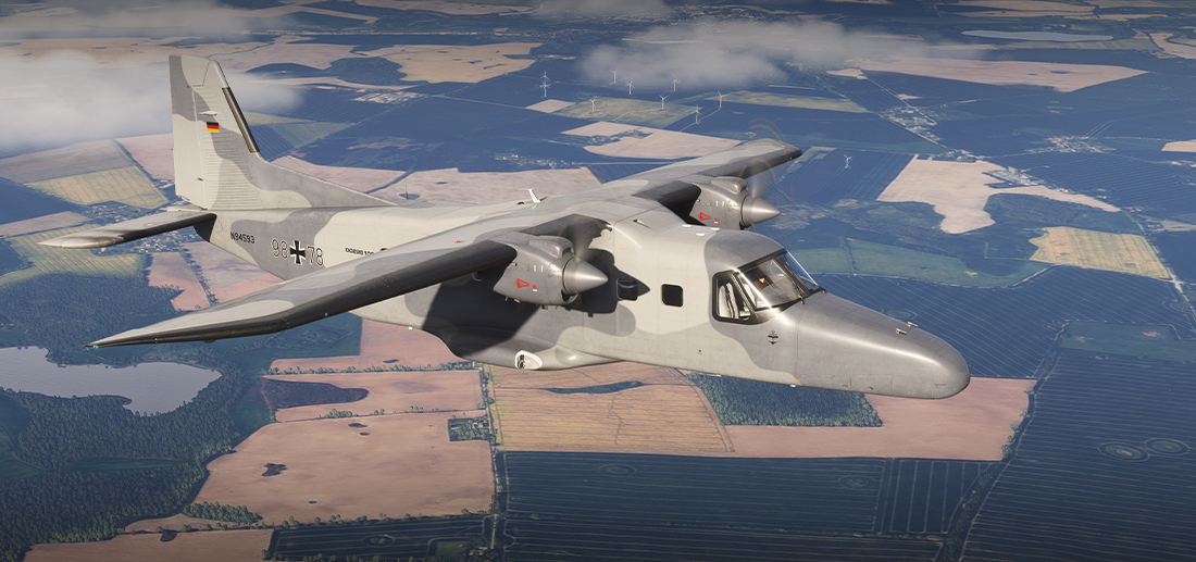 Dornier Do 228 da Carenado em pintura militar no MSFS 2024