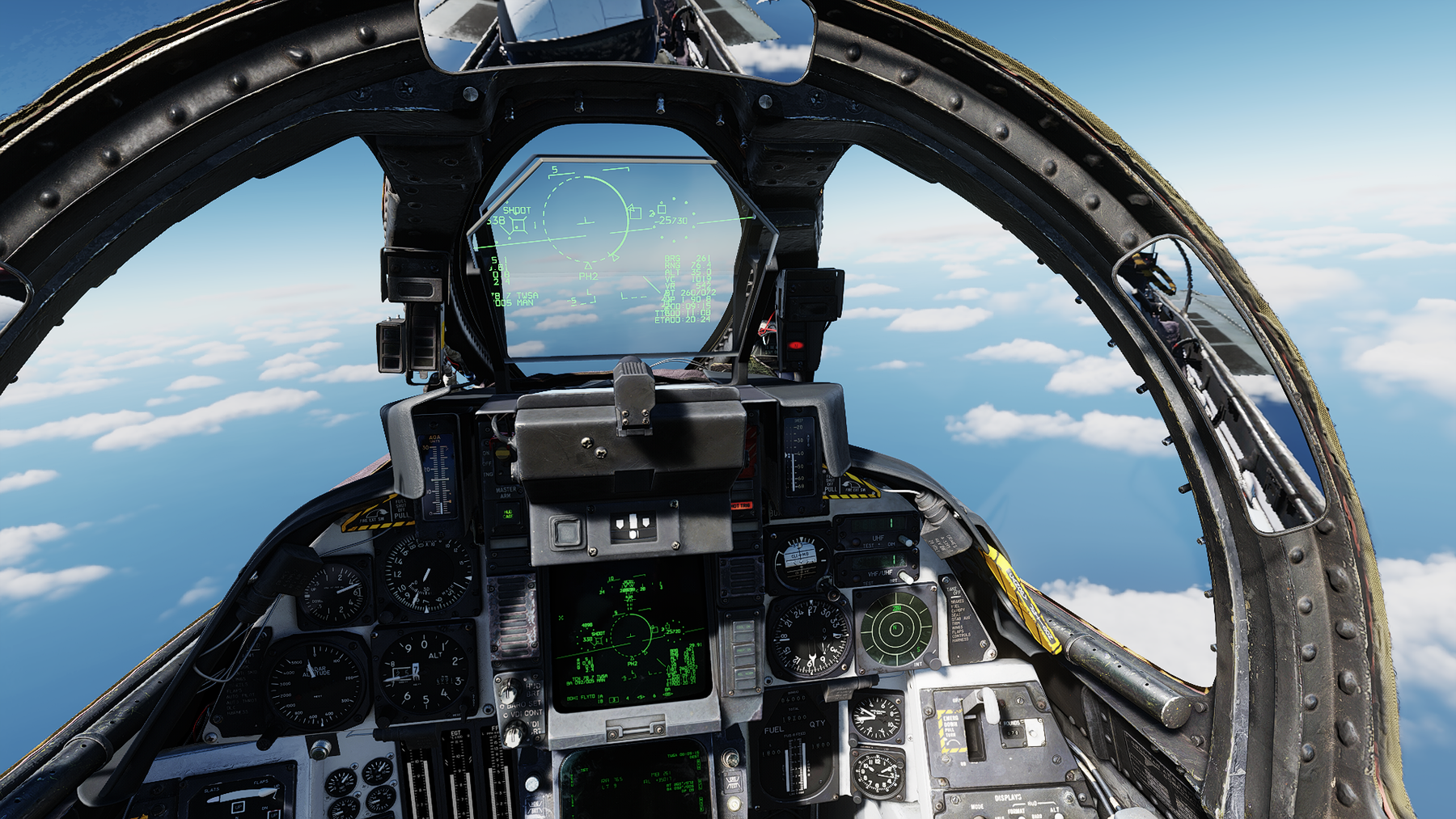 Cockpit dianteiro e HUD modernizado do F-14B(U) da Heatblur para DCS