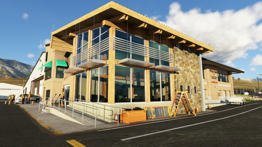 Terminal de Telluride Regional Airport no cenário X-Codr V2 para X-Plane 12