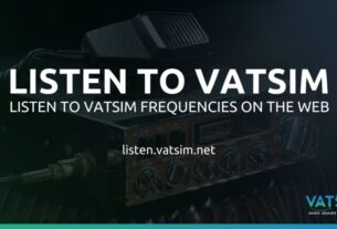 Arte oficial do VATSIM Listen para ouvir frequências ATC pela web