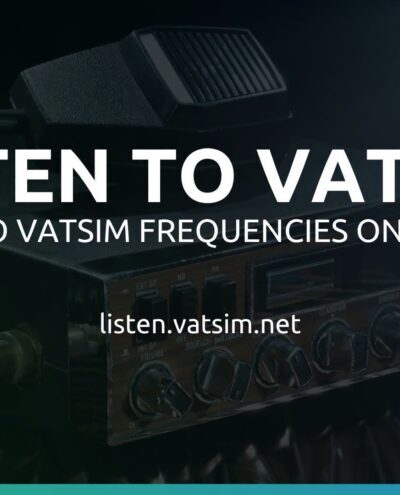 Arte oficial do VATSIM Listen para ouvir frequências ATC pela web