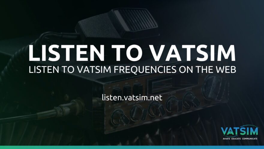 Arte oficial do VATSIM Listen para ouvir frequências ATC pela web
