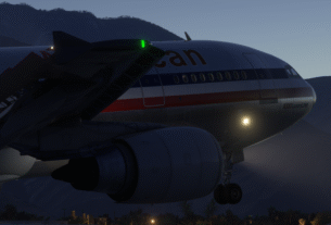 iniBuilds A300-600R Airliner Premium em voo no Microsoft Flight Simulator 2024