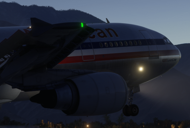 iniBuilds A300-600R Airliner Premium em voo no Microsoft Flight Simulator 2024
