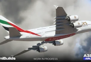 A380 Airliner da iniBuilds em desenvolvimento para Microsoft Flight Simulator 2024