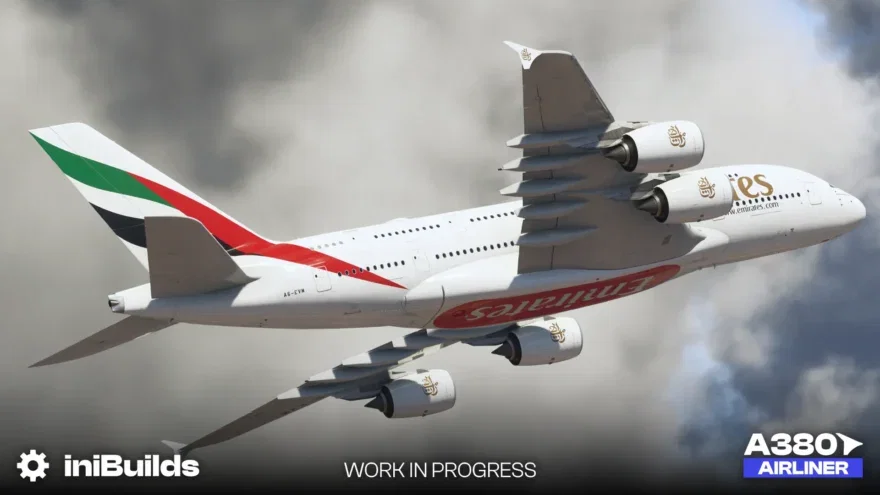 A380 Airliner da iniBuilds em desenvolvimento para Microsoft Flight Simulator 2024