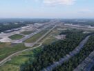 Cenário Fly2High KHPN Westchester County Airport no X-Plane 12 visto do alto