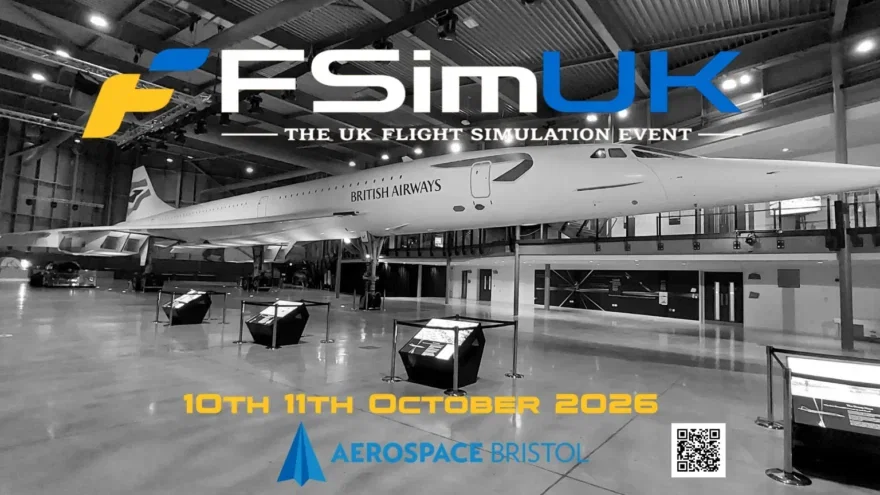 Cartaz oficial do FSimUK 2026 no Aerospace Bristol