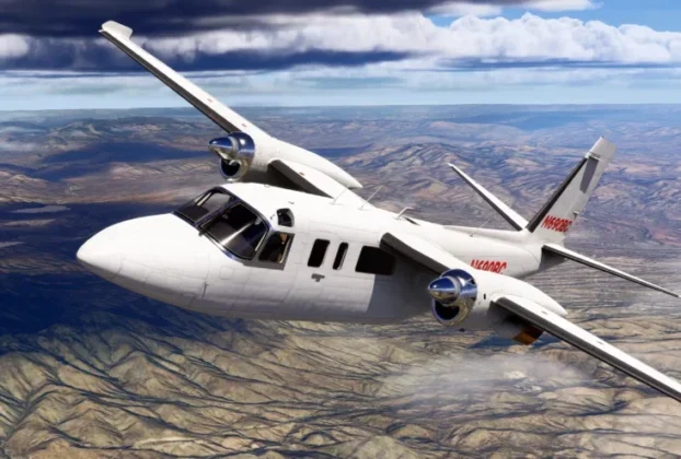 Black Square Commander 114 em voo no Microsoft Flight Simulator