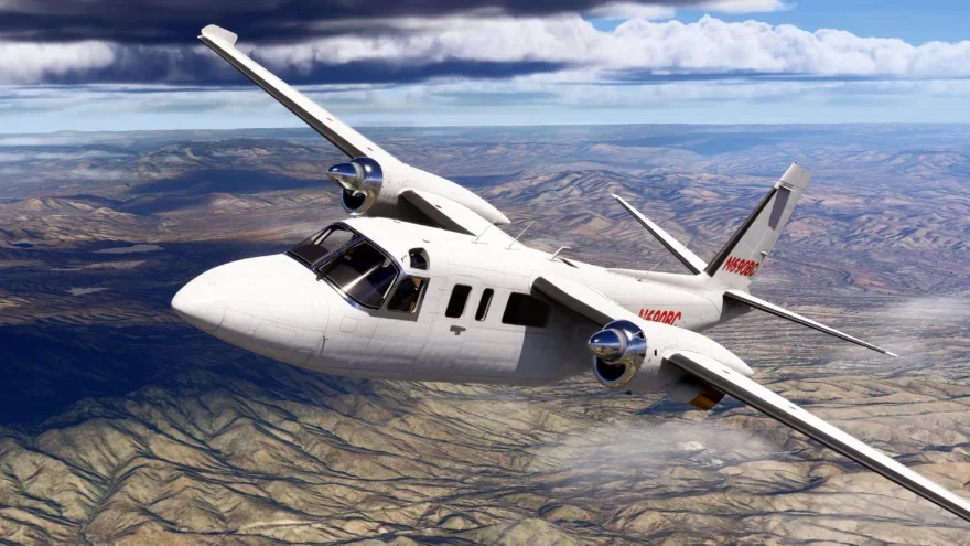 Black Square Commander 114 em voo no Microsoft Flight Simulator