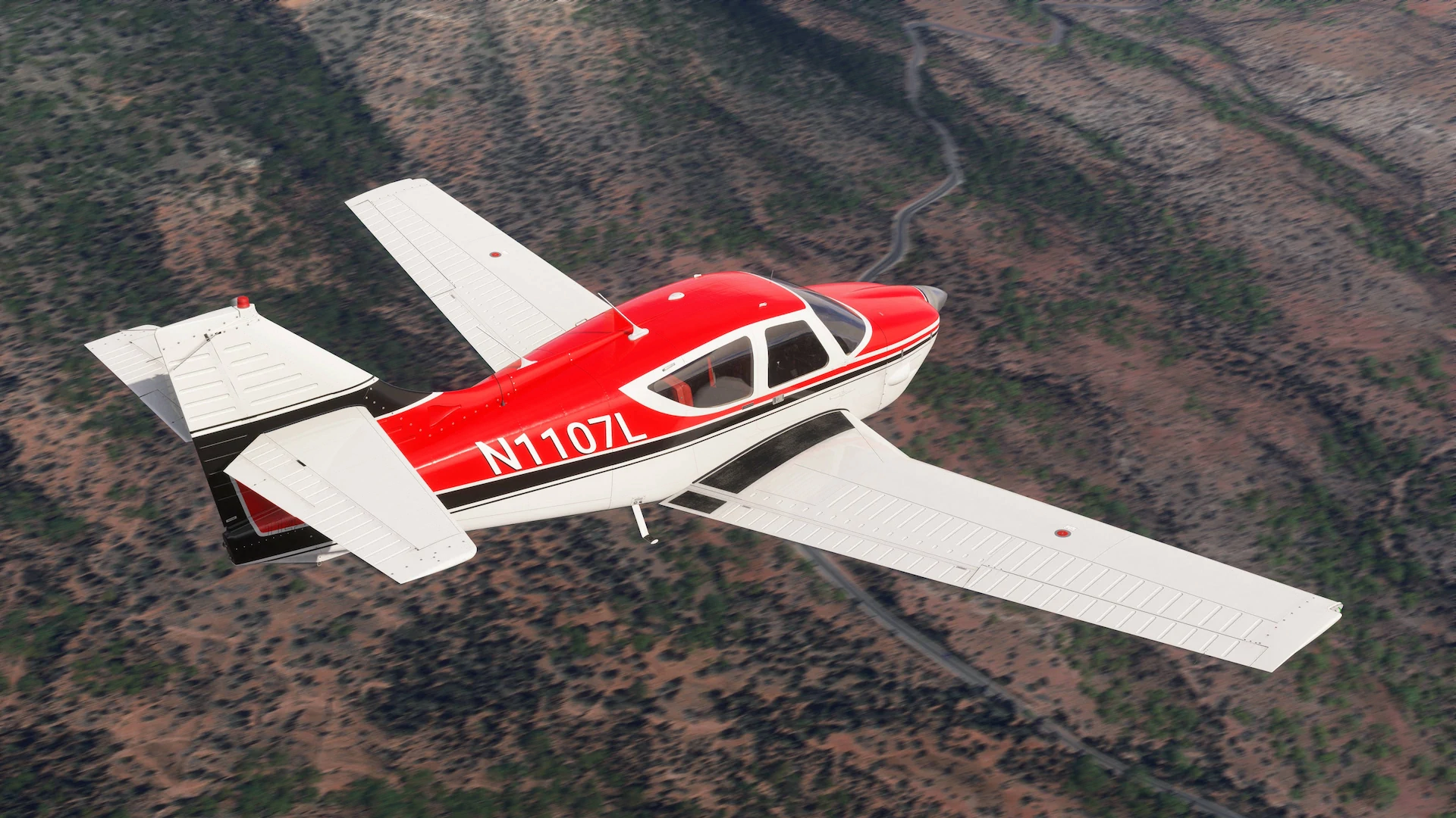 Black Square Commander 114 em voo no Microsoft Flight Simulator