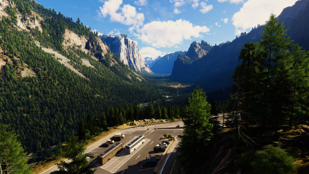 Cenário de parque nacional no World Update 22 do Microsoft Flight Simulator 2024