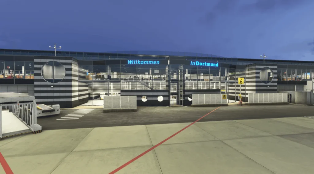 Terminal do Dortmund Airport da Salvuz no Microsoft Flight Simulator 2024
