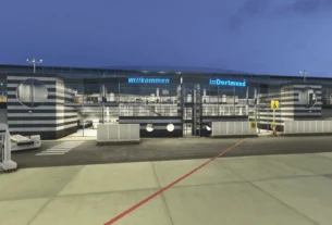 Terminal do Dortmund Airport da Salvuz no Microsoft Flight Simulator 2024