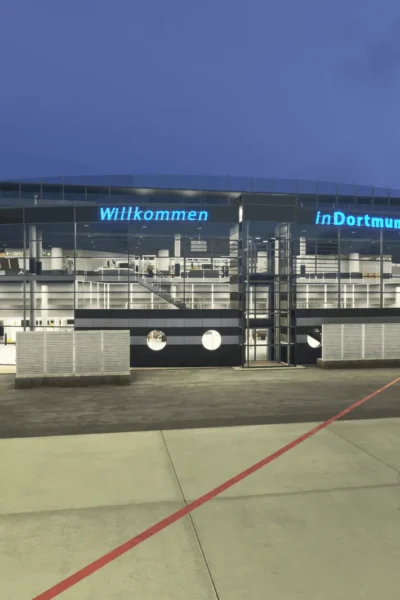 Terminal do Dortmund Airport da Salvuz no Microsoft Flight Simulator 2024