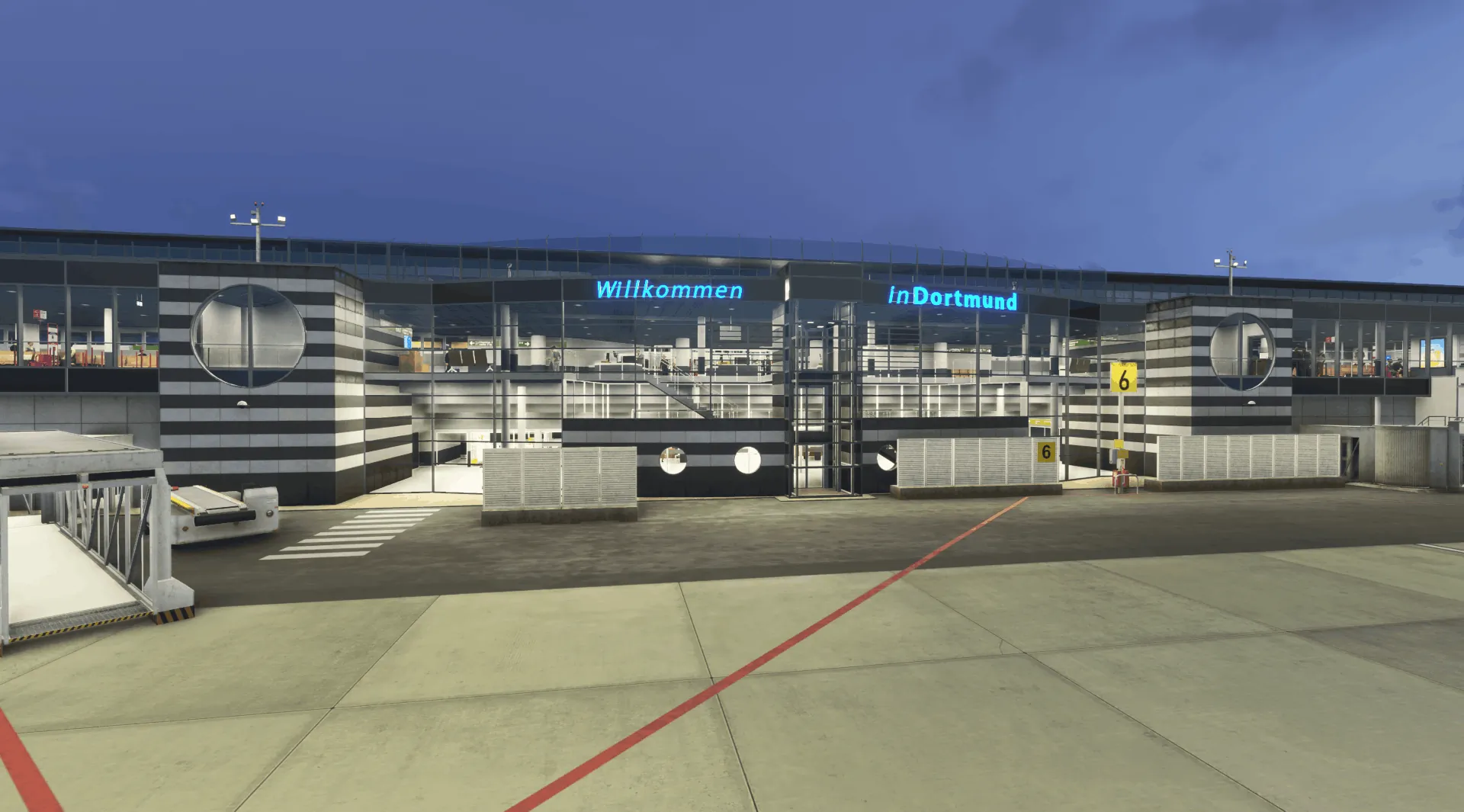 Terminal do Dortmund Airport da Salvuz no Microsoft Flight Simulator 2024