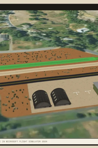 Editor do Project Airports com aeroporto sendo criado para MSFS 2024