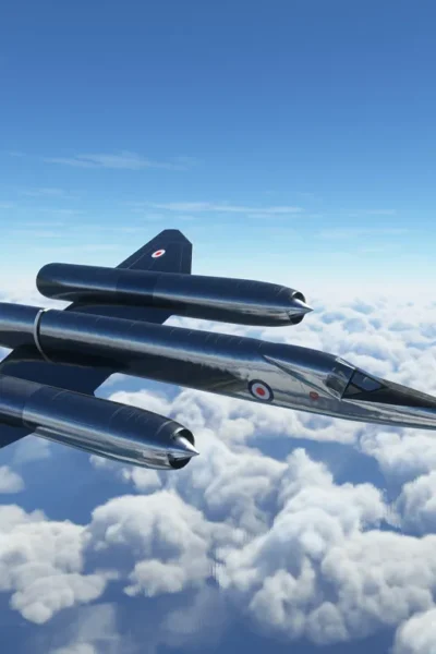 Bristol 188 da TG Sims em voo no Microsoft Flight Simulator 2024