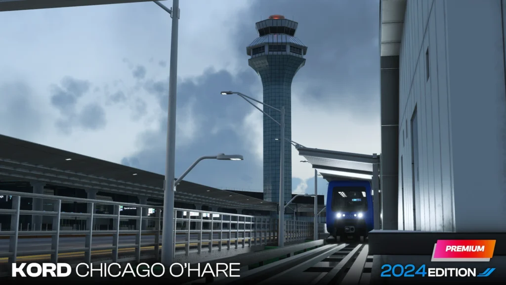 Torre e terminal de Chicago O’Hare KORD da iniBuilds no Microsoft Flight Simulator 2024