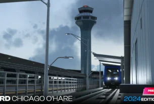 Torre e terminal de Chicago O’Hare KORD da iniBuilds no Microsoft Flight Simulator 2024