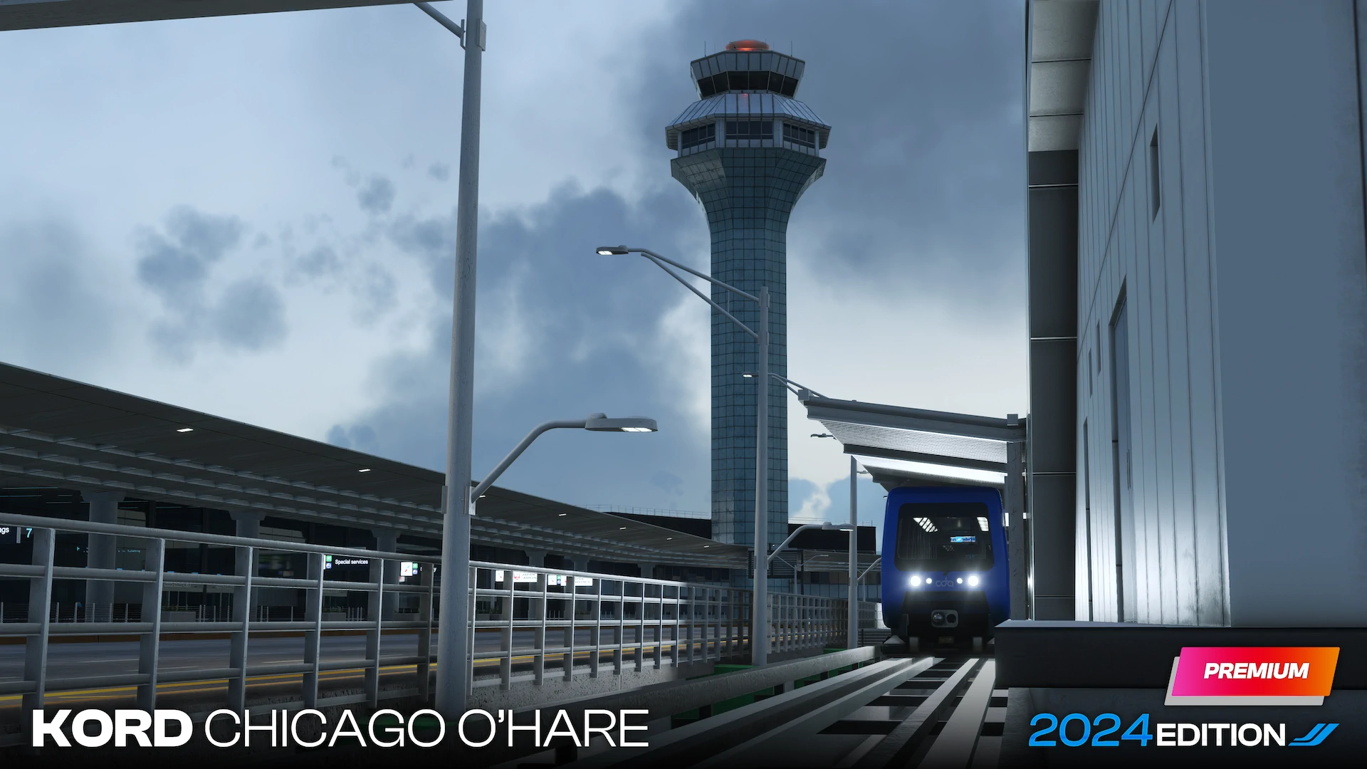 Torre e terminal de Chicago O’Hare KORD da iniBuilds no Microsoft Flight Simulator 2024