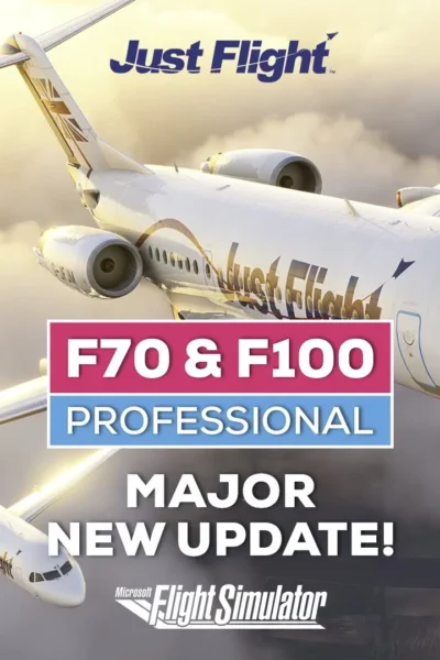 Fokker F70 e F100 Professional da Just Flight no Microsoft Flight Simulator