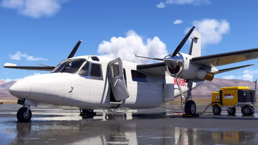 Commander 114 da Black Square no solo no Microsoft Flight Simulator