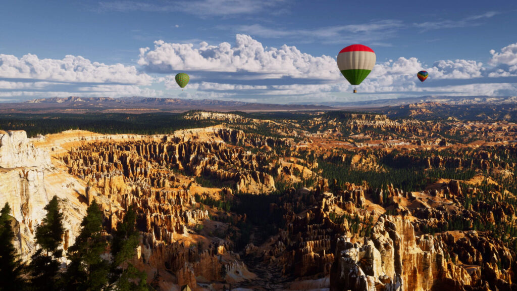 Cânion recriado no World Update 22: United States National Parks do Microsoft Flight Simulator 2024