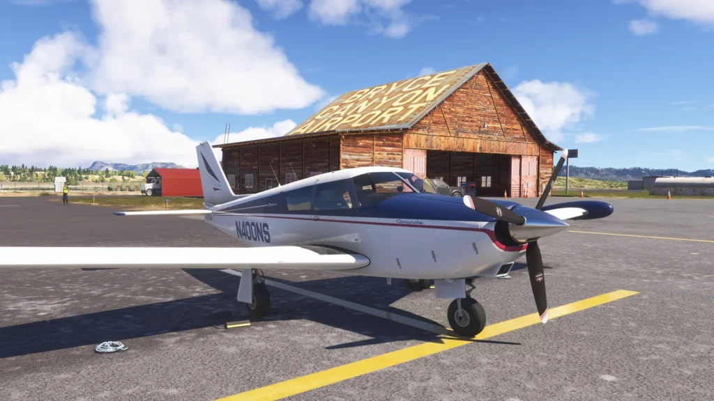 Aeronave leve no Microsoft Flight Simulator 2024 durante testes da Sim Update 6