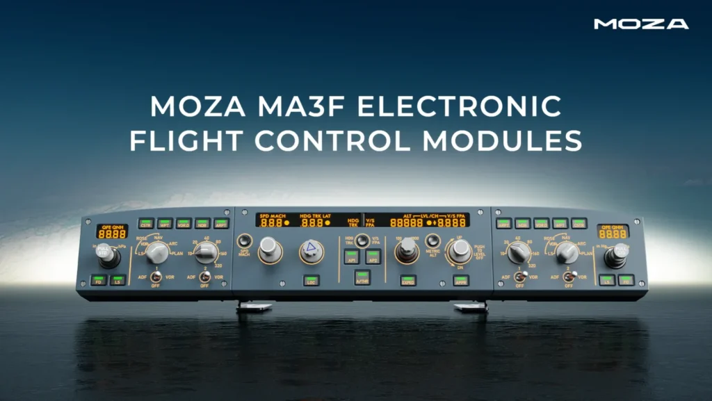 Módulo Airbus MA3F da MOZA para cockpit doméstico