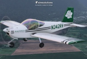 Van’s RV-12iS da SimSolutions em voo no Microsoft Flight Simulator 2024
