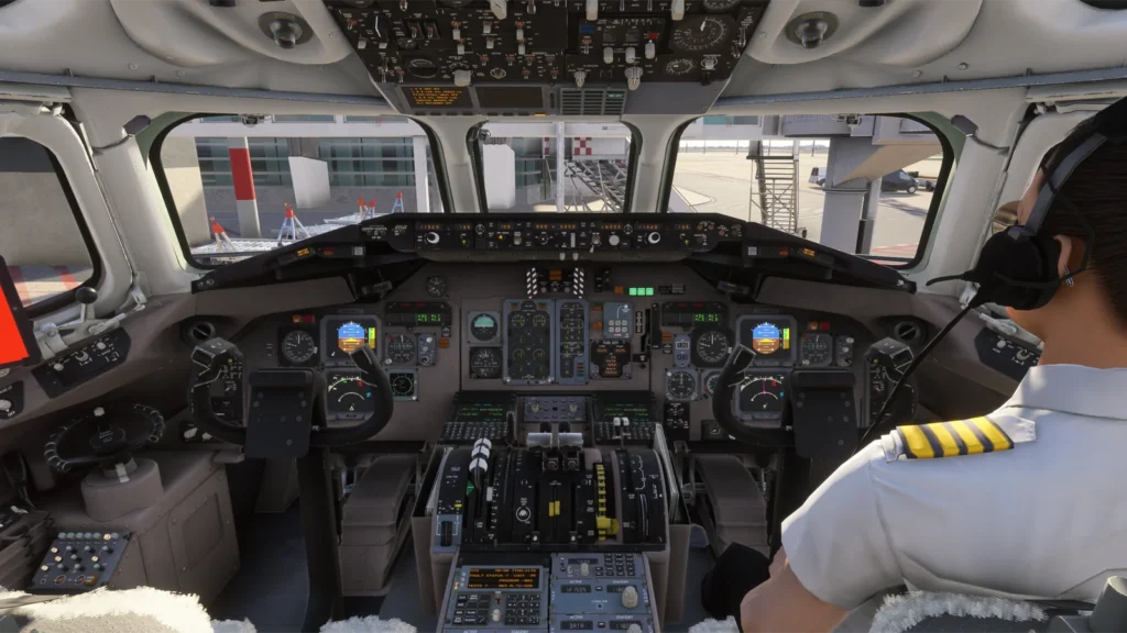 Cockpit do Fly the Maddog no Microsoft Flight Simulator