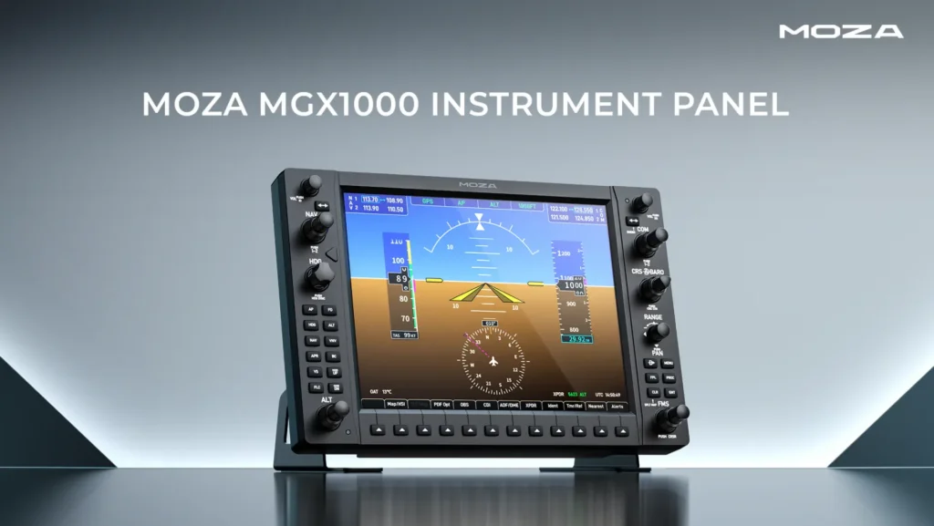 Painel de instrumentos MOZA MGX1000 estilo G1000