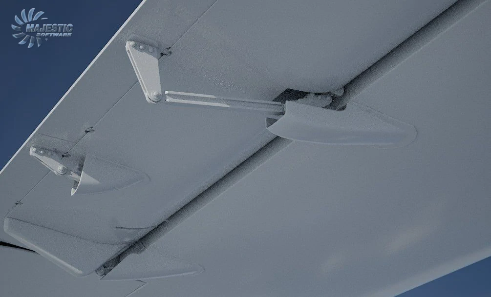Imagem de desenvolvimento do Q400 da Majestic para Microsoft Flight Simulator.
