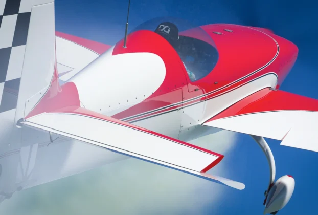 Vortex SC em voo no Microsoft Flight Simulator