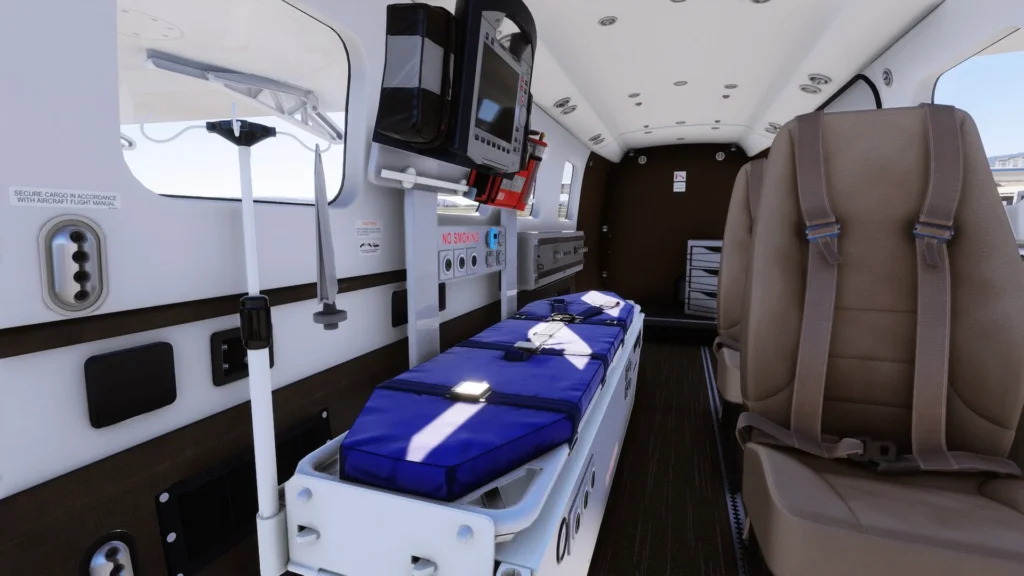Interior aeromédico da expansão Medevac do Kodiak 100