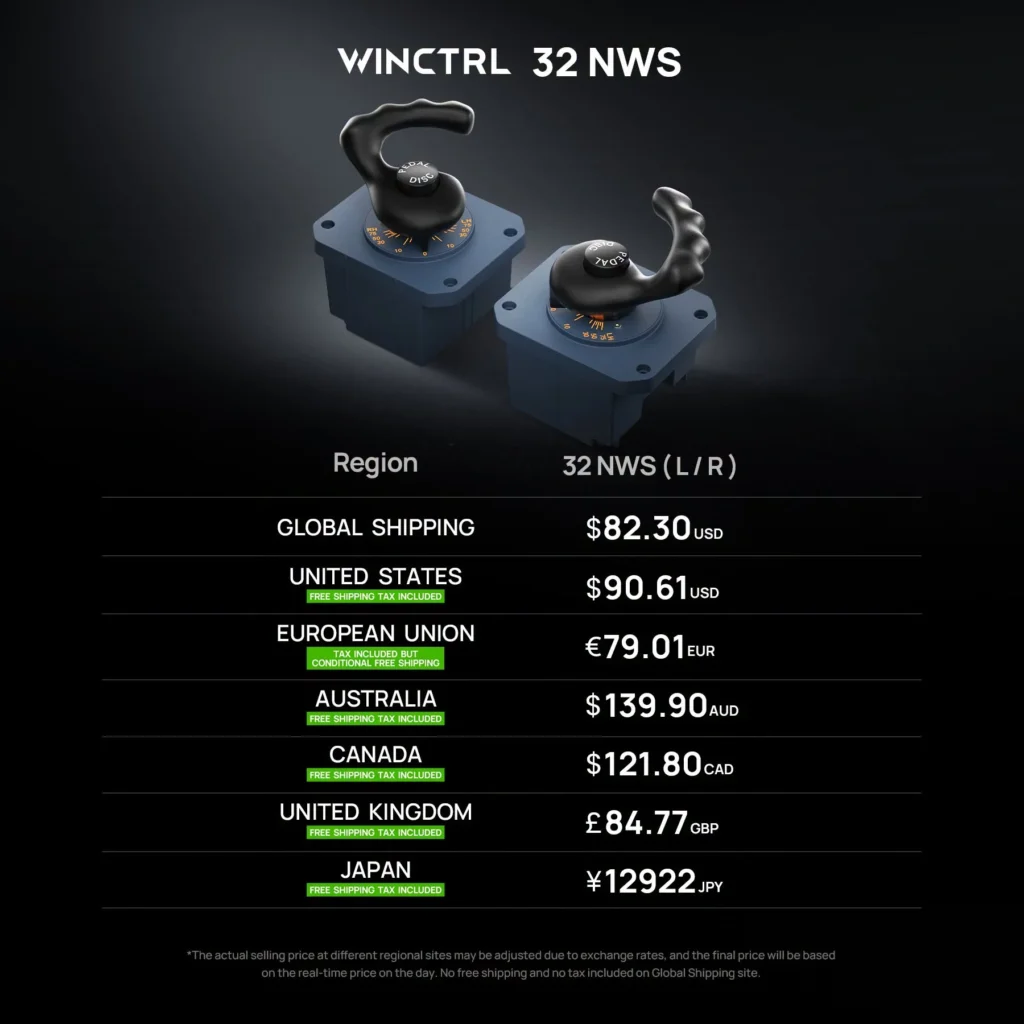 WINCTRL 32 NWS traz tiller acessível para MSFS — imagem da notícia FlySimBR