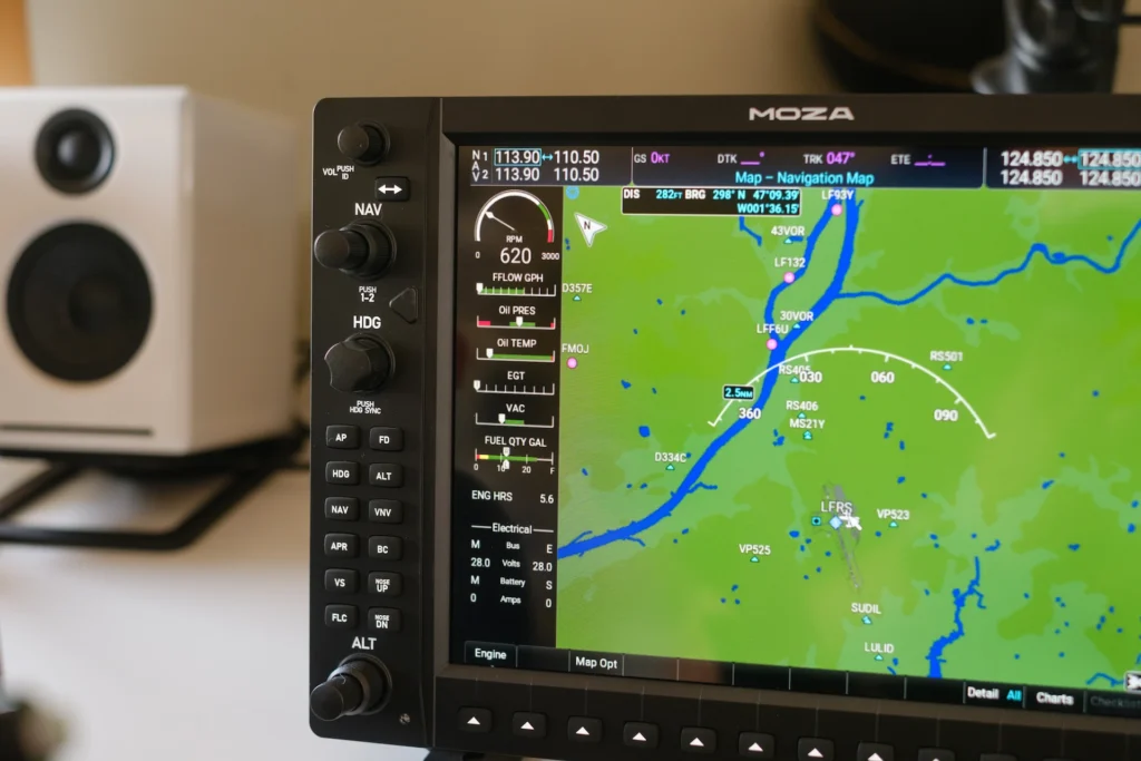 Painel MOZA MGX1000 em uso com o Microsoft Flight Simulator — imagem 5