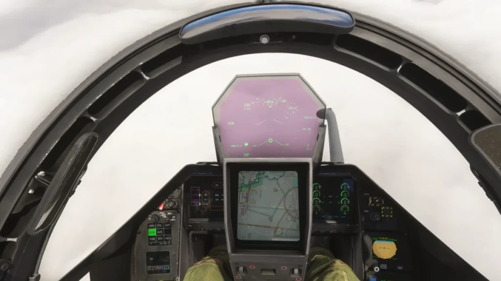 Cockpit do Dassault Rafale da AzurPoly no MSFS 2024