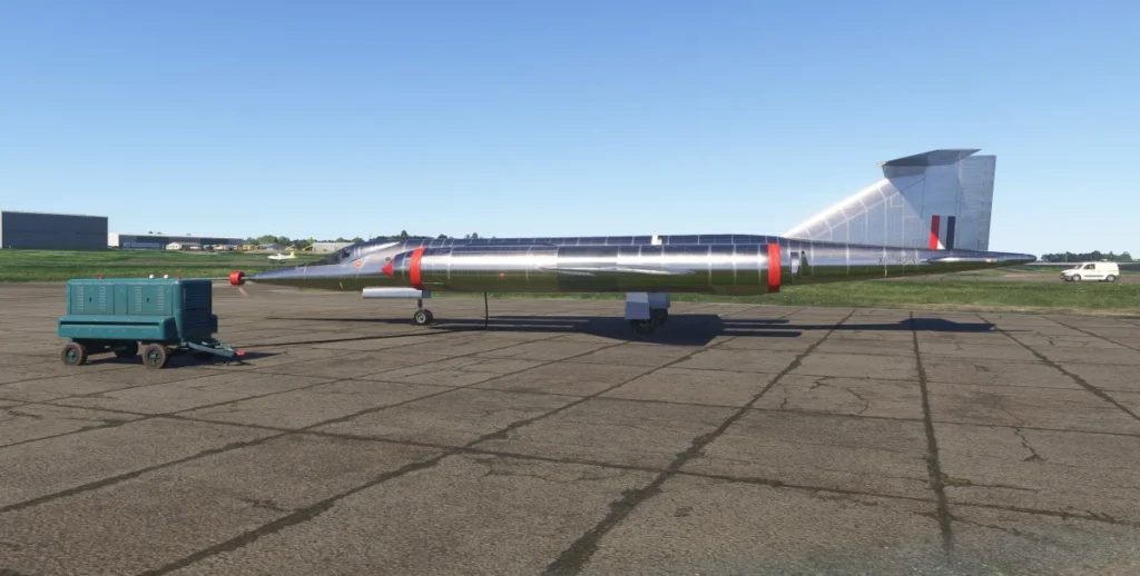 Bristol 188 da TG Sims no pátio do aeroporto no MSFS 2024